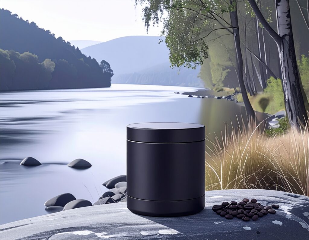 How to Store Your Coffee for Maximum Freshness While Camping Firefly Make An Image Of An Air Tight Coffee Container With A Serene River In The Background 397904 1024x796