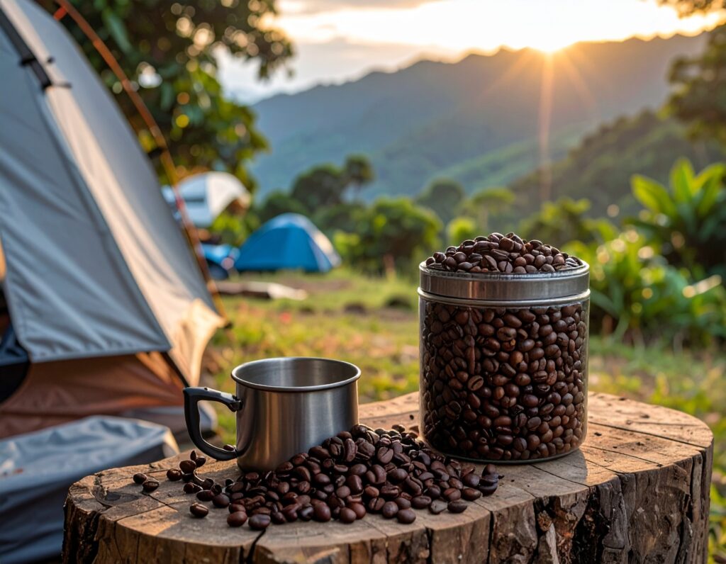 Firefly Make An Image That Displays How Coffee Beans Look The Most Fresh When Stored In A Pro 799967 1024x796