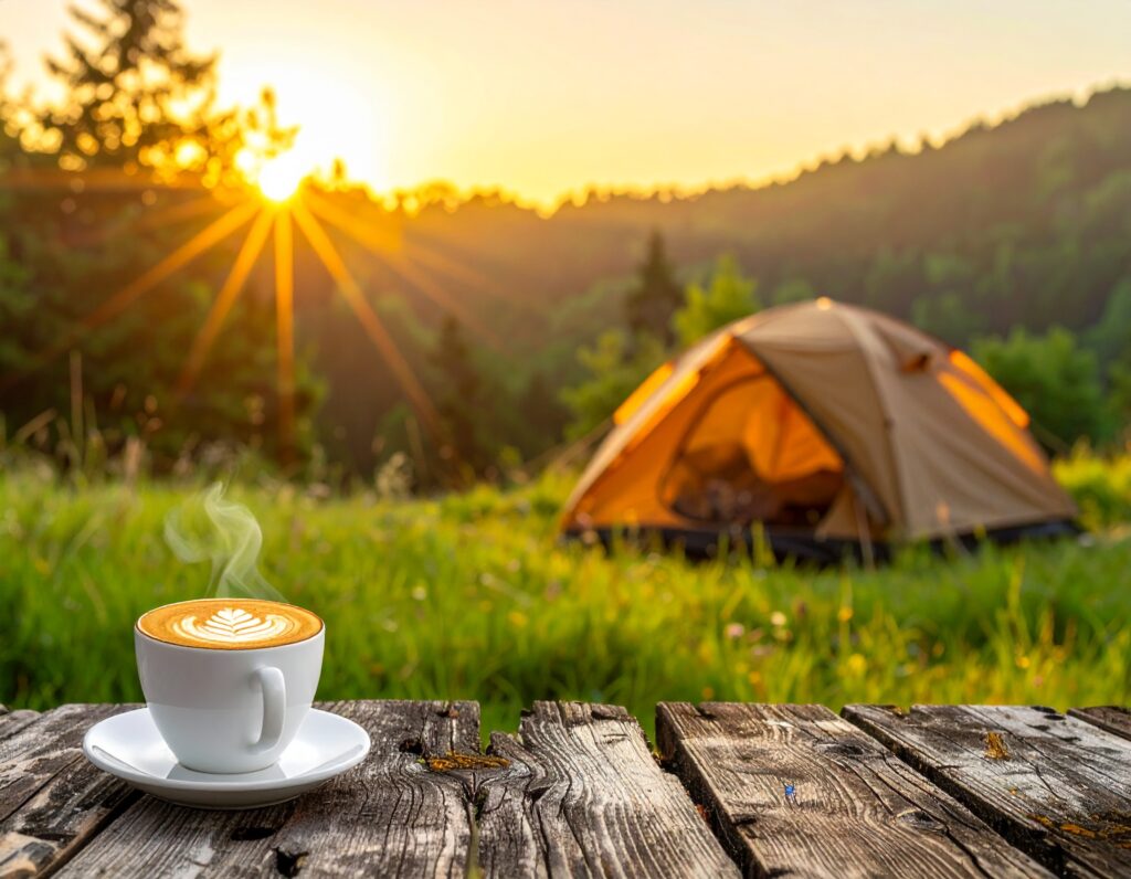 Firefly A Coffee Next To A Tent While Camping 606678 1024x796