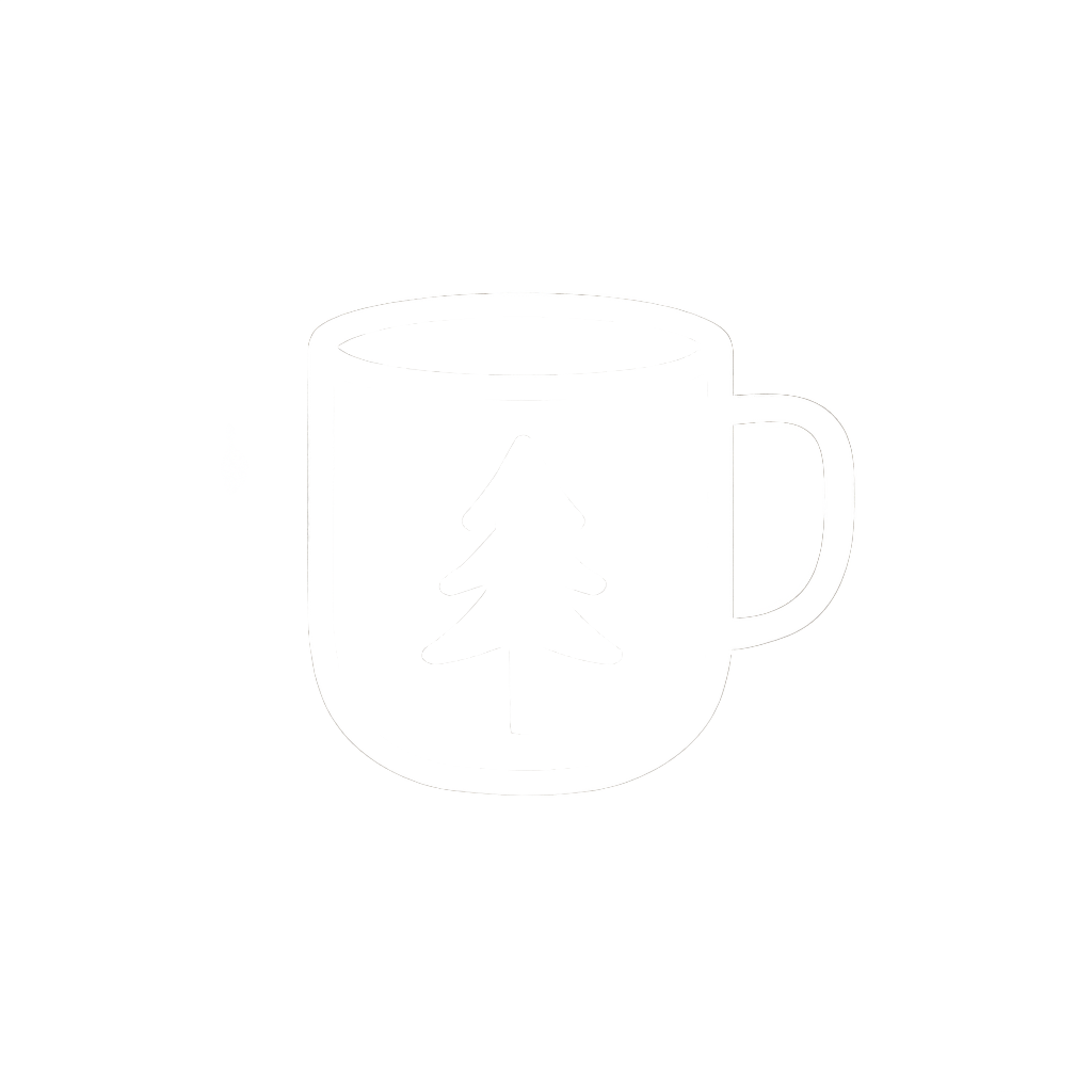 coffee campout logo white transparent